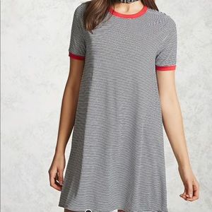 Stripped ringer tee dress